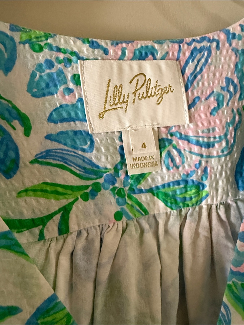 Lilly Pulitzer Green, Blue & Pink Floral Maxi Dress - Picture 2 of 4